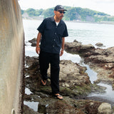 NEEDBY heritage×CAPTAINS HELM #BLACK OUT RELAX DENIM PANTS