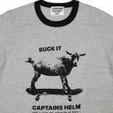 “海滨分部” #SUCK IT GOAT 艺术圆领T恤