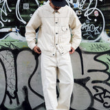 NEEDBY heritage×CAPTAINS HELM #HELM WHITE RELAX DENIM PANTS