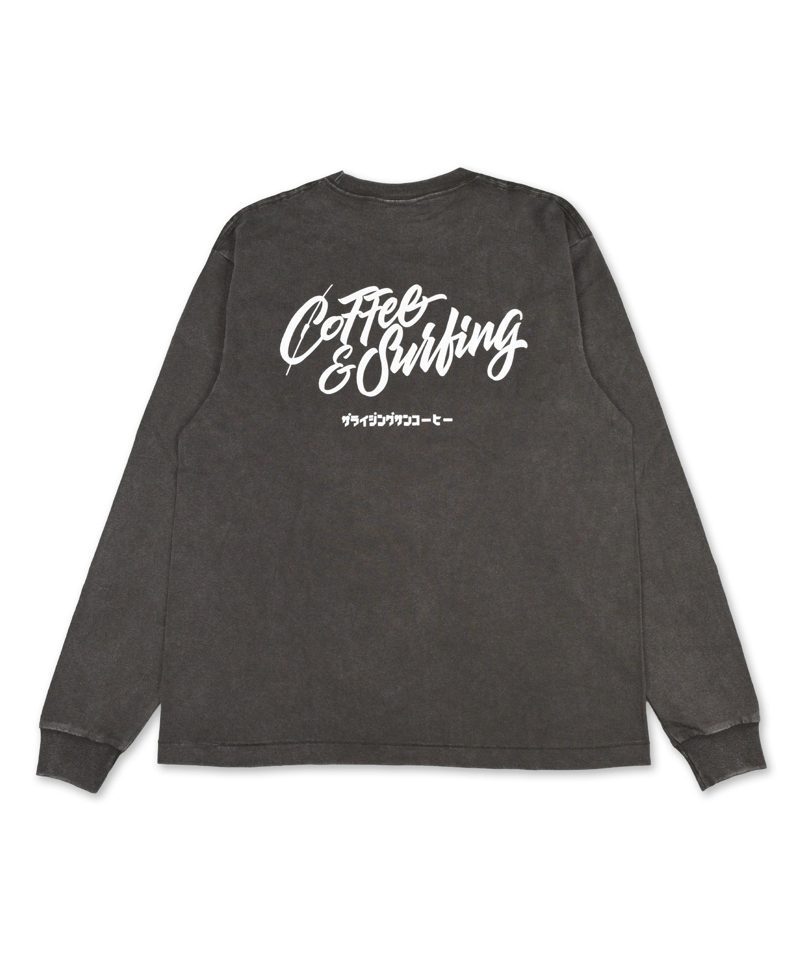 The Rising Sun Coﬀee × CAPTAINS HELM　#Coﬀee & Surfing Fade Wash LS Tee